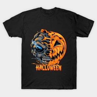 Halloween pumpkin skull T-Shirt